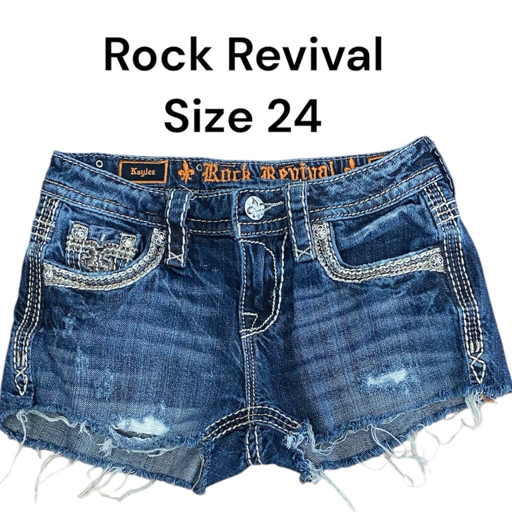 Rock Revival‎ Kaylee Shorts Easy Cut Off Size 24